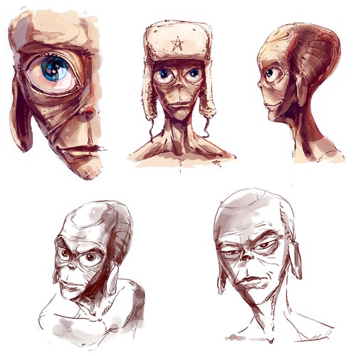 Alien main character design for a movie Design by miridi