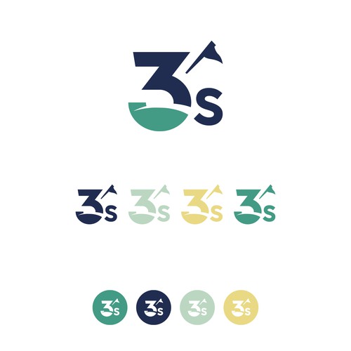 A logo for a fun, beautiful and affordable par-3 golf course. Design by Lyna✎