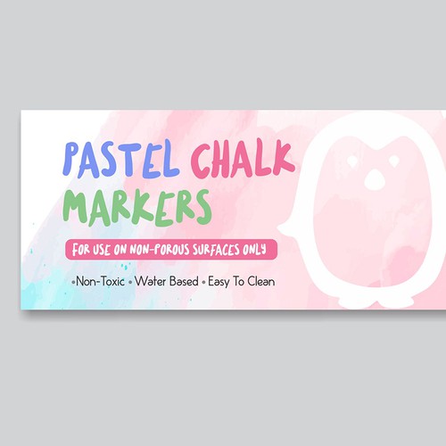 Pastel liquid chalk markers barrel design, Product packaging contest