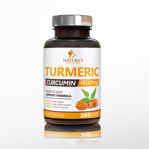 Nature's Nutrition needs a "beautiful label" for its Turmeric Extract bottle Design by DesignSBS