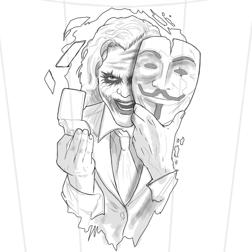 Tattoo Designs - Joker Anonymous Design by Tattoodream