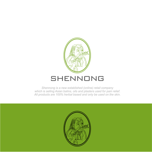 Shennong logo for a new market entry of Asian herbs in EU Design by bismillah_studio