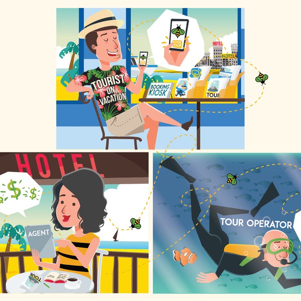 illustration for jungle bee