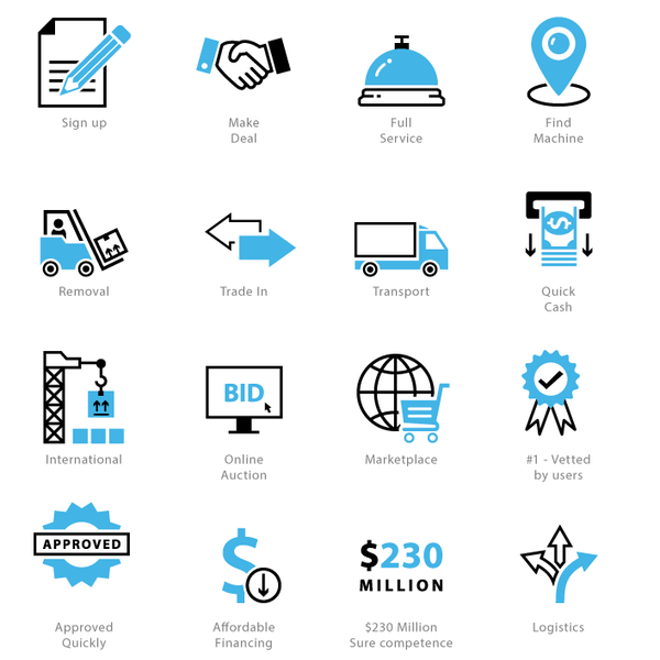 Icons for a logistics company
