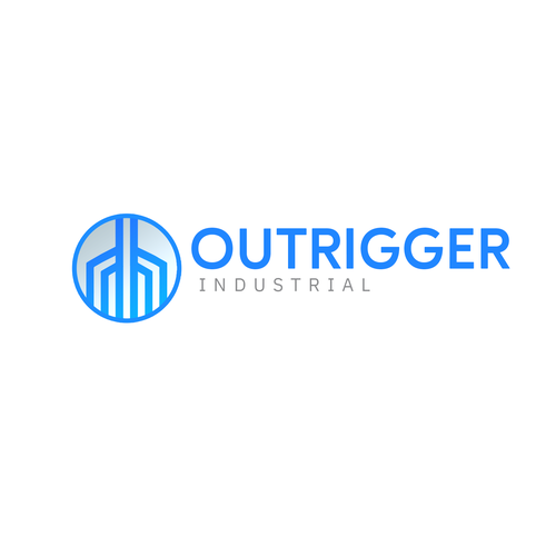 Rugged logo for a new industrial real estate development company called OUTRIGGER. Design by A.D.P.