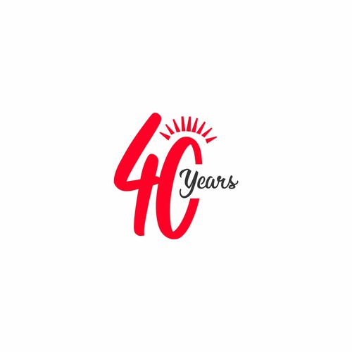 Looking for a modern, expressive 40 years jubilee logo Design by afif_rayyan