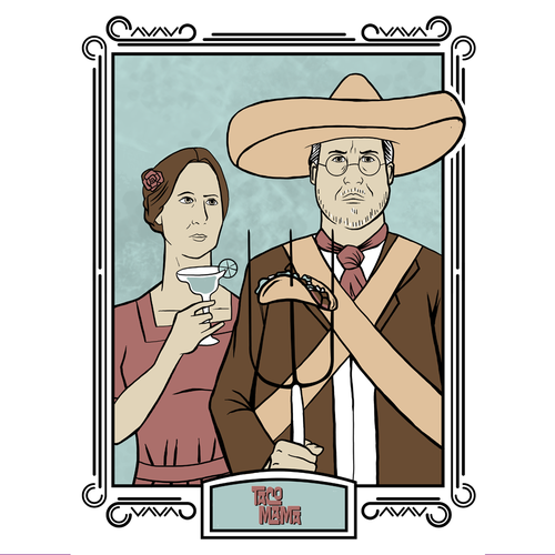 A play on “Mexican Gothic” design for our collector T-shirts Ontwerp door Xavier Araiza