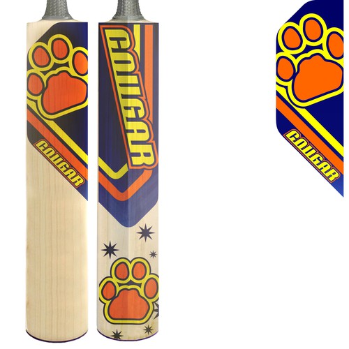 Design a Cricket Bat label for Cougar Cricket Design por masgandhy