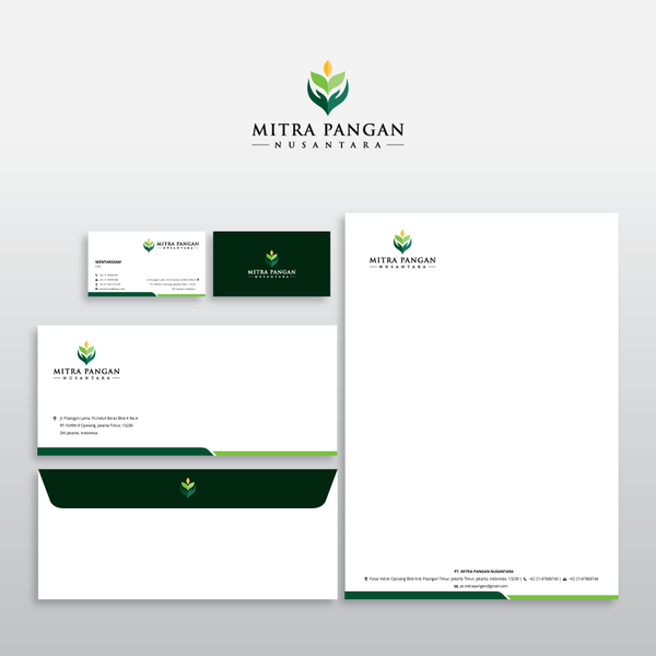 Design realizzato da gems_design intitolato "Logo & Stationerry Mitra Pangan Nusantara"