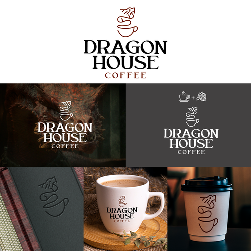 Design a Mediaeval Dragon Logo for a Coffee Company Design by Luis Delgado