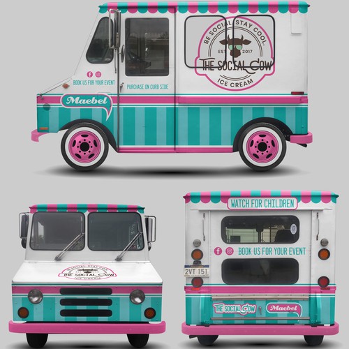 Vintage Ice Cream Truck Wrap-ontwerp door aricaturrash