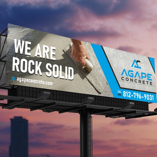 AN AMAZING CONCRETE COMPANY BILLBOARD NEEDED Aprox 14’ tall and 48’ wide Design by JobDONE