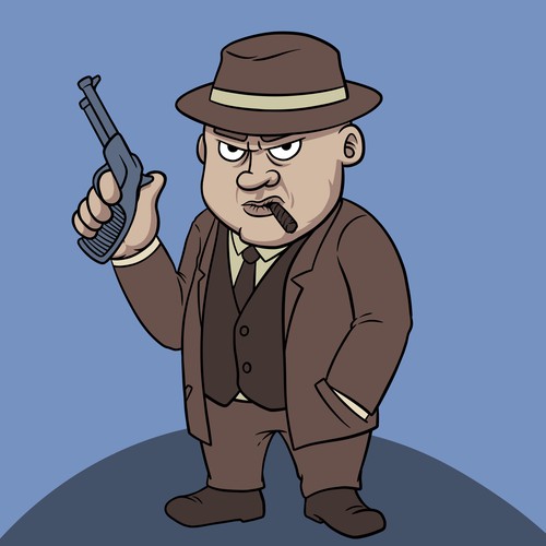 Mafia Cartoon Character for NFT Design by Kibokibo