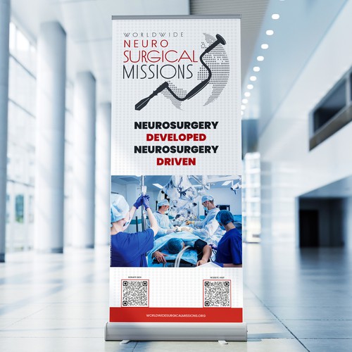 Surgical Non-Profit needs two 33x84in retractable banners for exhibitions Réalisé par Graphic-Emperor