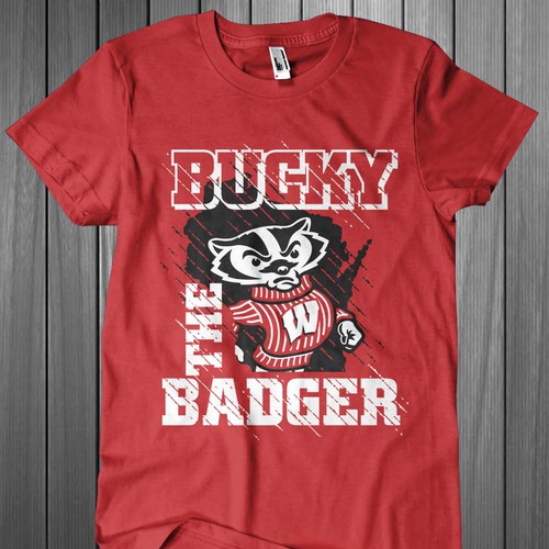 Wisconsin Badgers Tshirt Design デザイン by thebeliever