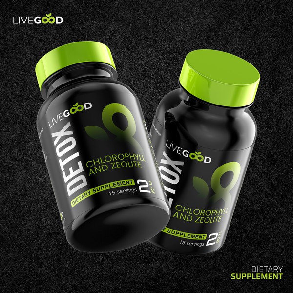 LiveGood Detox Supplement Packaging Design
