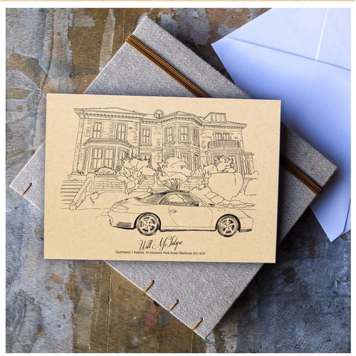 Modern personal notelet design Design by Limadewa5