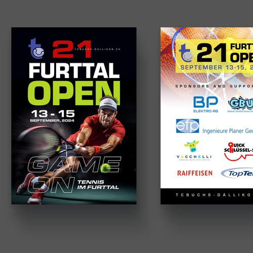 Aces & Action: Cool Flyer for a Tennis Tournament Design by P I X 3 L