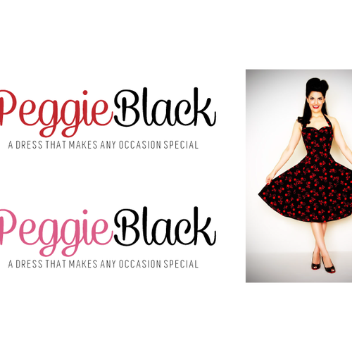 Create a captivating pinup logo design with a twist for Peggie Black Design by Maya984