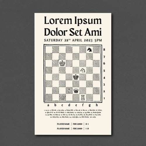 Chess poster theme Design by Gaile Caceres