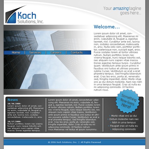 $500.00 Website template (Design only) Design by tammyhart