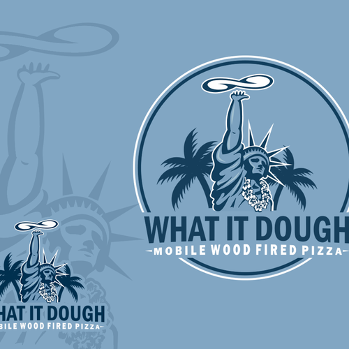 Hawaiian Wood Fired Pizza Logo Diseño de 2MDesigns