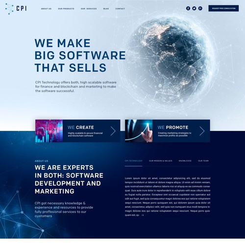 Design di Website for software and marketing company with huge experience in crypto and finance di Noirdorn