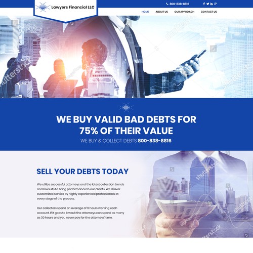 Debt Collection Website Design by Creative GS