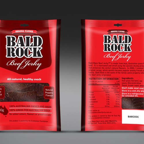 Beef Jerky Packaging/Label Design Design by Rumon79