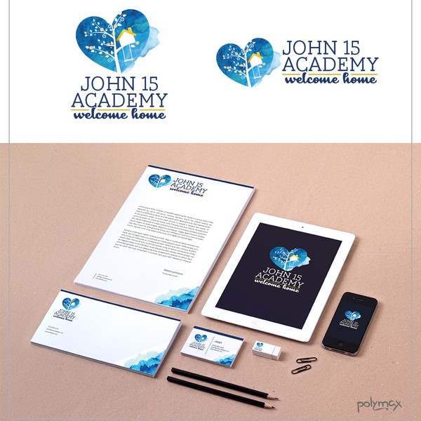 Design by polymax titled "John 15 Academy Logo Concept"