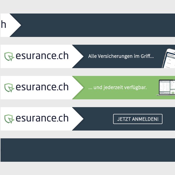 Design by deleted-2050973 titled "Animierter Werbebanner - esurance.ch"