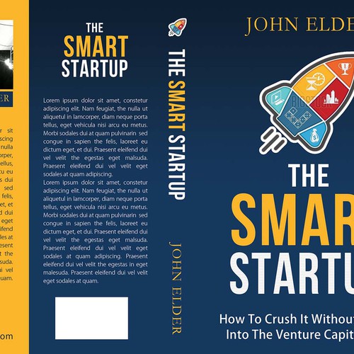 Book cover for my new book: "The Smart Startup" Design by LilaM