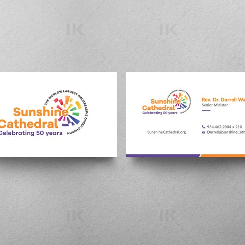 Business Card for Growing Progressing LGBTQ Church Design by IK_Designs