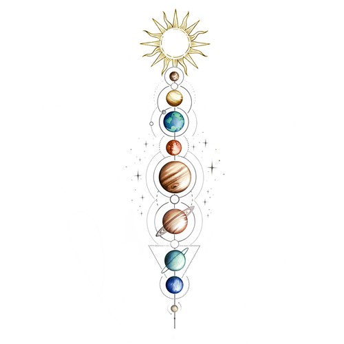 Planetary Tattoo Design Design by LunaMia