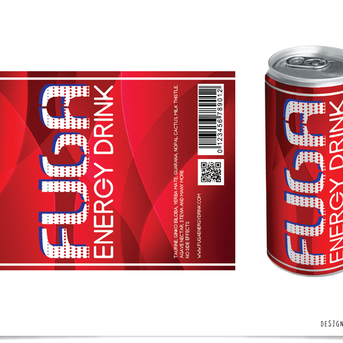 Create the next product label for Fuga Energy Drink Diseño de CC73
