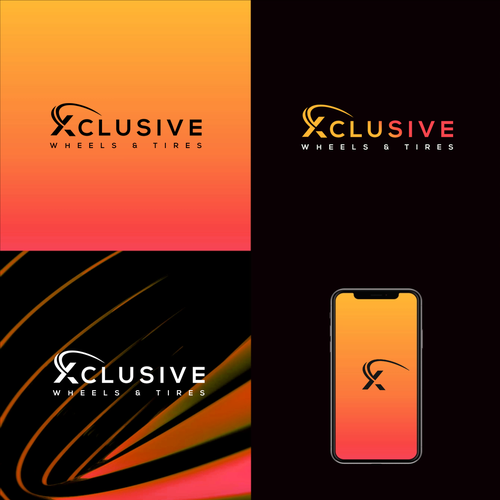 XCLUSIVE - Wheels & Tires LOGO // Needs modern, edgy, simplistic design Design by -Spartacus-