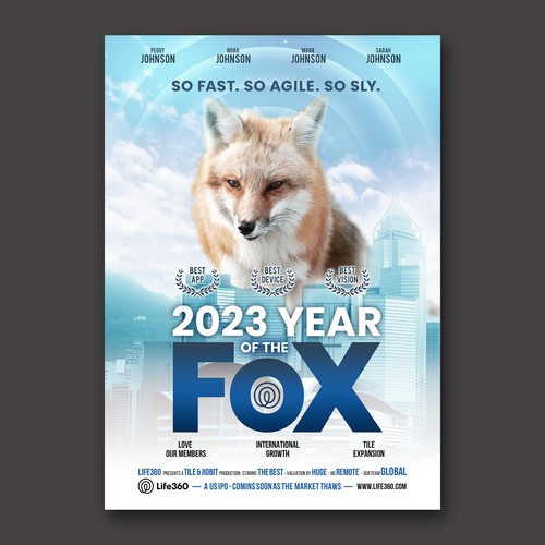 Life360 2023 Year of the Fox Poster Design by YaaFattaah.YaaRazzaaq