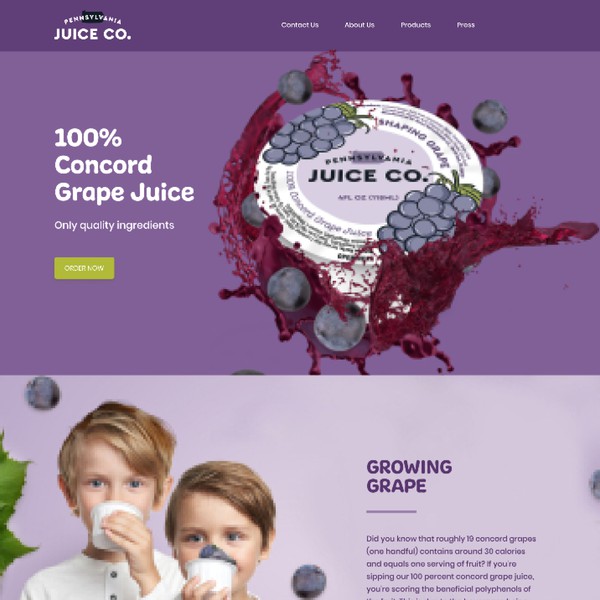 Design by abd.rozzaq titled "Juice Co Webdesign"