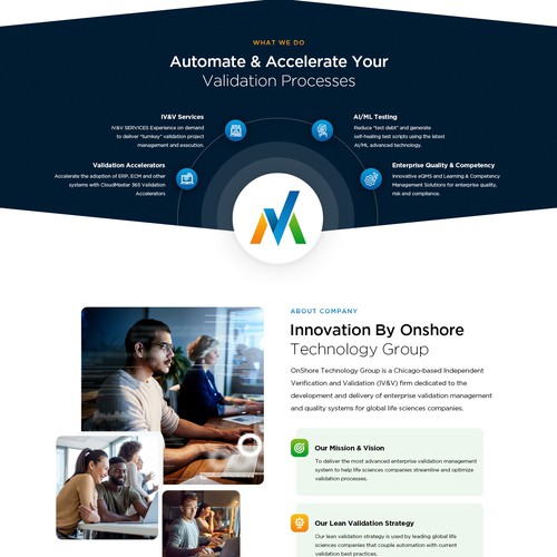 ValidationMaster Digital IV&V Website Re-Design Project Design by Webenix Solutions