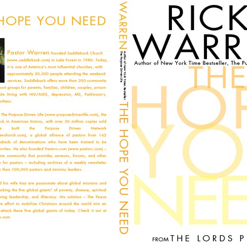 Design Rick Warren's New Book Cover Design by patrickgrady
