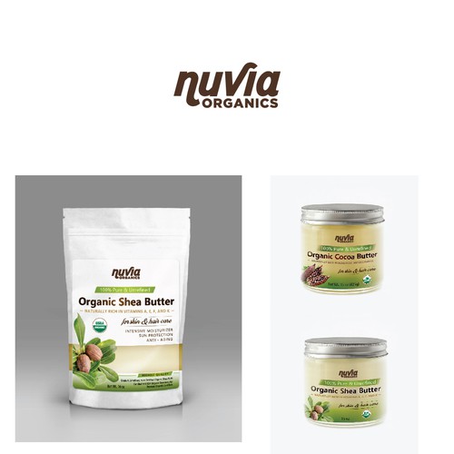 **Easy $$$ **Create a nice look for my new Organic brand name "nuvia"!!** Design by curve&line