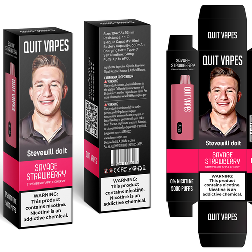 Quit Vape Package for disposable vape device Design by SONUPARMAR