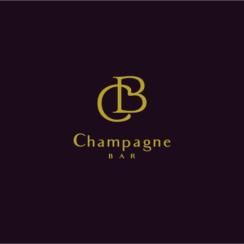 Luxury and modern Champagne Bar logo Design réalisé par dimdimz