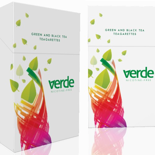 Verde Green Tea Cigarette Box Design Product packaging contest