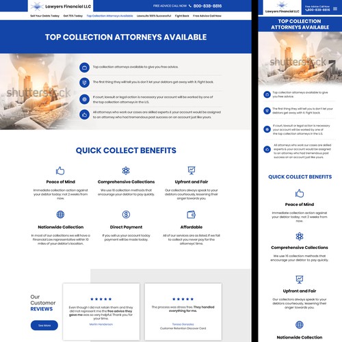 Debt Collection Website Design by Creative GS