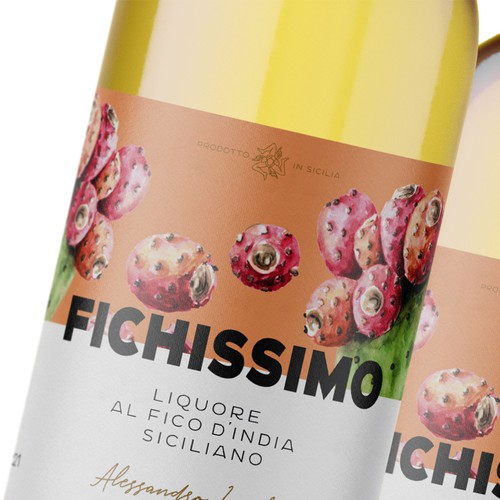 Bottle Label for an Italian artisanal liqueur Design by Saverio Wongher ™