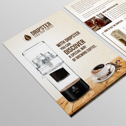 DRIPSTER Cold Drip Coffee Maker - we need a product presentation flyer Design by Coloseum27