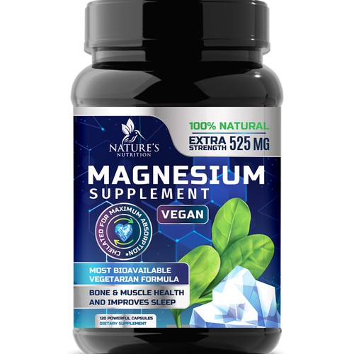 Natural Magnesium Glycinate Design needed for Nature's Nutrition Design by Wfemme