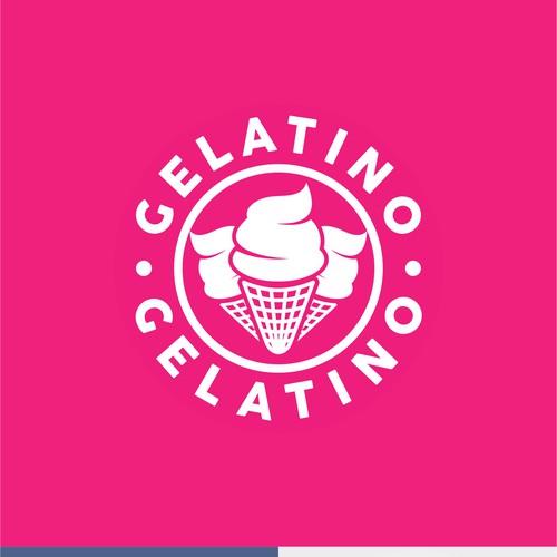 Diseño de We need a creative interesting logo for gelato shop "Gelatino" de rocketstudio