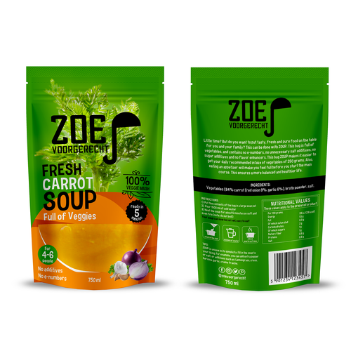 Modern / trendy soup packaging! Design by Leila Amorim